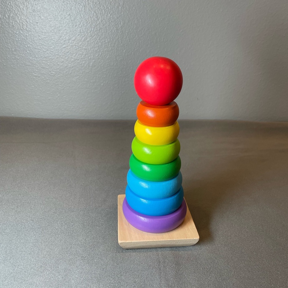 Melissa and Doug wooden ring set.